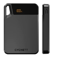Cygnett ChargeUp Boost 5K mAh Power Bank - Black (CY4743PBCHE), Dual Ports (1x USB-C 12W, 1x USB-A 12W), 15cm USB-A to USB-C Cable, 2 Years Warranty