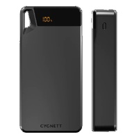 Cygnett ChargeUp Boost 4th Gen 20K mAh Power Bank- Black(CY4751PBCHE)Triple Port(Dual USB-A 15W1xUSB-C 15W),15cm USB-C Cable,15W Max,2 Years Warranty