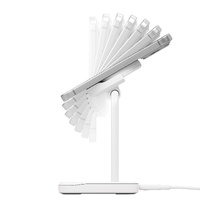 Cygnett ChargeBase Qi2 2-in-1 Magnetic 15W Wireless Charger - White (CY5068BUNCP),1.2M USB-C Cable,25W Wall Charger,80 degree Swivel Head,2 Years Warr