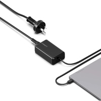 Cygnett PowerMaxx 65W PD GaN Laptop Charger with Integrated USB-C Cable (1M) -Black (CY5071PDWCH),1M USB-C (65W) , 2 Years Warranty