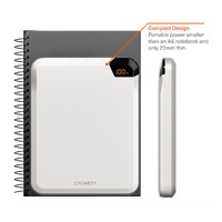 Cygnett ChargeUp VertPWR 25K mAh Laptop Power Bank  USB-C Cable (40CM)  Stand - Champagne (CY5129PBCHE),100W,4x USB Charging Ports, 2 Years Warranty