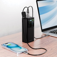 Cygnett Titan 30K mAh Laptop Power Bank 65W PD-Black(CY5135PBCHE),2x USB-C  2x USB-A, LCD Display ,Charge 4x Device,3000mAh,2 Years Warranty