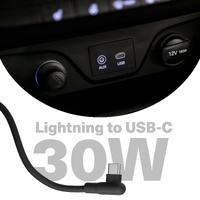 Cygnett DriveSync Right Angled Silicone Lightning to USB-C Cable (0.7M) - (CY5668CCACB), 3A 30W, 480Mbps, Drive  Sync, 2 Years Warranty