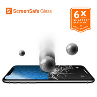 EFM ScreenSafe Glass Screen Armour for Apple iPhone 11 Pro - Clear/Black (EFSGDAE170IG), screen protector resistant to grease & fingerprint smudges