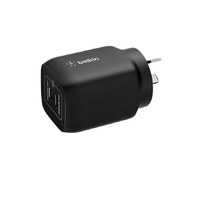 Belkin Gaming Dual USB-C Wall Charger 65W (45W  20W) For Nintendo Switch 2 - Black (ENA007auBK), Compact, Travel-Friendly, 2 Years Warranty