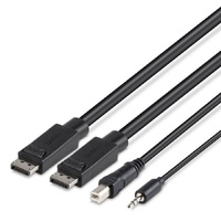 Belkin Cybersecurity  Secure KVM TAA DUAL DP USB AUD SKVM CBL,DP M M USB A B, (1.8M) - Black (F1D9020b06t),TAA Compliant, 4K 60hz, 2 Years Warranty