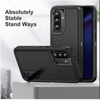 USP Rugged Samsung Galaxy A36 5G (6.7 ft) Case Black with Stand, 3 Year Warranty