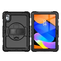 USP Rugged Lenovo Idea Tab 11 (11 ft) Case Black - Built-in-Kickstand, Adjustable Hand Strap, Shoulder Strap, Raised Edges, DropProof, 3 Year Warranty