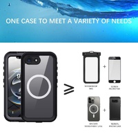 USP Apple iPhone 16e 5G (6.1 ft) WaterProof Case Black - DROP Military Standard, Waterproof, Shockproof, Dustproof, Touch Sensitivity, Lightweight