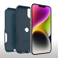 OtterBox Commuter Apple iPhone 14 Plus Case Don't Be Blue - (77-88409), Antimicrobial, DROP+ 3X Military Standard, Dual-Layer,Raised Edges,Port Covers