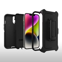 OtterBox Defender Apple iPhone 14   iPhone 13 Case Black - (77-88373) DROP 4X Military Standard Multi-Layer Included Holster Raised Edges Rugged