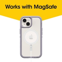 OtterBox Defender XT Clear MagSafe Apple iPhone 14 / iPhone 13 Case Lavender Sky(Purple) - (77-90063), DROP+ 5X Military Standard, Multi-Layer, Rugged