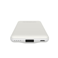 OtterBox 5K mAh Power Bank with 3-in-1 Cable (USB-A to Lightning  USB-C  Micro-USB) - White (78-80836) Durable Perfect for Travel Smart Charging