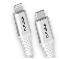 OtterBox Lightning to USB-C Fast Charge Premium Pro Cable (2M) - White (78-80891) 3 AMPS (60W) MFi 30K Bend FlexBraided Apple iPhone iPad MacBook