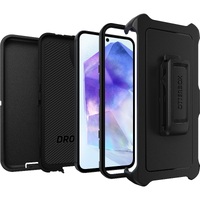 OtterBox Defender Samsung Galaxy A55 5G Case Black - (77-95430) DROP 4X Military Standard Multi-LayerIncluded Holster Raised EdgesRugged