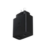Samsung 35W Power Adapter Duo_TA220 - Black (EP-TA220NBEGAU), Dual Ports (USB-C, USB-A) Super Fast Wall Charger under PD 3.0 PPS, Max 35W