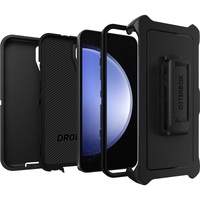 OtterBox Defender Samsung Galaxy S23 FE Case Black - (77-94283) DROP 4X Military Standard Multi-Layer Included Holster Raised EdgesRugged