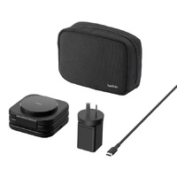 Belkin BoostCharge Pro 3-in-1 Magnetic Wireless Travel Pad 15W With Qi2 - Black(WIZ024auBK),36W USB-C PSU,1.5m USB-C to USB-C Cable,2 Years Warranty