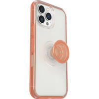 OtterBox Apple iPhone 13 Pro Max Otter+ Pop Symmetry Series Clear Case - Melondramatic (Clear/Orange) (77-83713), 3X Military Standard Drop Protection