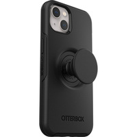 OtterBox Otter + Pop Symmetry Apple iPhone 13 Case Black - (77-85380), Antimicrobial, DROP+ 3X Military Standard, Swappable PopGrip, Raised Edges