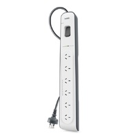Belkin BSV603 6-Outlet 2-Meter Surge Protection Strip,Complete Three-line AC protection, Protects Against Spikes And Fluctuations, CEW $30,000,2YR