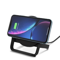 Belkin BOOST CHARGE Wireless Charging Stand 10W(AC Adapter Not Included) - Black(WIB001btBK),Universal Qi Compatible wireless charger,Case Compatible