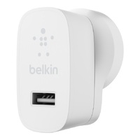 Belkin BOOST CHARGE USB-A Wall Charger (12W) - White(WCA002auWH),12W charger is lightweight,compact,and ideal for travel,Safely charge devices