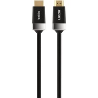 Belkin Advanced Series High Speed w/Ethernet HDMI Cable 4K/Ultra HD Compatible (2M) - Black(AV10050bt2M), 4K @ 60Hz + HDR, 18Gbps bandwidth,2YR