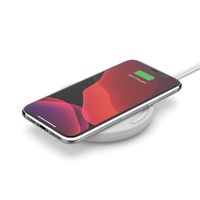 Belkin BOOST CHARGE Wireless Charging Pad 15W - White(WIA002AUWH),Qi Compatible,Case Compatible Up To 3mm,Non-slippery fast wireless charger