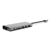 Belkin USB-C Multimedia Hub with 60W Power Delivery 1x4K HDMI 1xUSB-C 2xUSB-A 1xSD 1xGB Ethernet 5Gbps Compact Design Multiport Dock