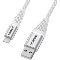 OtterBox Lightning to USB-A Premium Cable (1M) - White (78-52640) 3 AMPS (60W) MFi10K Bend Flex480Mbps TransferBraided Apple iPhone iPad MacBook