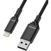 OtterBox Lightning to USB-A (2.0) Cable (1M) - Black (78-52525) 3 AMPS (60W) MFi 3K Bend Flex 480Mbps Transfer Durable Apple iPhone iPad MacBook