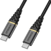 OtterBox USB-C to USB-C (2.0) Fast Charge Premium Cable (1M) - Black(78-52677)60W10K BendSamsung GalaxyApple iPhoneiPadMacBookGoogleOPPONokia