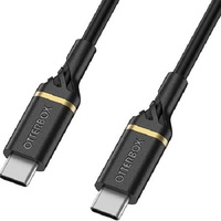 OtterBox USB-C to USB-C (2.0) PD Fast Charge Cable (2M) - Black (78-52670),3 AMPS (60W),Samsung Galaxy,Apple iPhone,iPad,MacBook,Google,OPPO,Nokia
