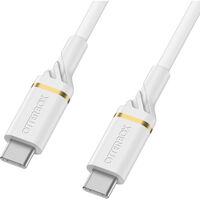 OtterBox USB-C to USB-C (2.0) PD Fast Charge Cable (2M) - White (78-52673),3 AMPS (60W),Samsung Galaxy,Apple iPhone,iPad,MacBook,Google,OPPO,Nokia