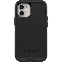 OtterBox Defender Apple iPhone 12 Mini Case Black - (77-65352) DROP 4X Military Standard Multi-Layer Included Holster Raised Edges Rugged