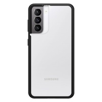OtterBox React Samsung Galaxy S21 5G (6.2') Case Black Crystal (Clear/Black) - (77-81597),Antimicrobial,DROP+ Military Standard,Raised Edges,Hard Case