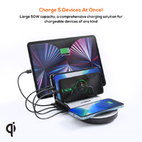  mbeat Gorilla Power 50W Qi Certified Multi-Device USB  Wireless Charging Dock