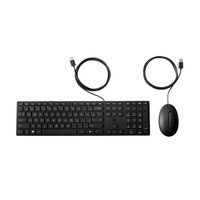 HP 320MK USB Wired Desktop Keyboard Mouse Combo Reduced-sized  Low-Profile Quiet Keys PlugPlay for Notebook Desktop PC WIN11 10 Black