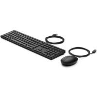 HP 320MK USB Wired Desktop Keyboard Mouse Combo Reduced-sized  Low-Profile Quiet Keys Easy Clean PlugPlay for Notebook Desktop PC