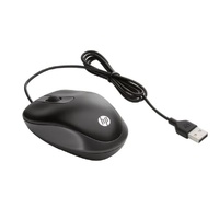 HP USB Wired USB-A Travel Mouse 1000 dpi 3xbutton Multi-OS Windows 7 8 10 11 Chrome OS Android Black 1YR WTY