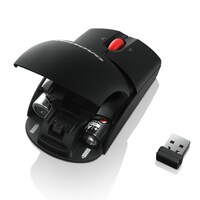 LENOVO Laser Wireless Mouse - 2.4GHz, Laser Sensor, 4-way Scroll Wheel Vertical and Horizontal Scrolling, 1600DPI Resolution