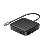 Targus HyperDrive USB4 Mobile Dock USB-C 100W PD Passthrough 8K 30Hz 4K 60Hz 1xDP1.4 1xHDMI2.1  2xUSB-A 1xUSB-C 1xUSB4 Black 2Y WTY