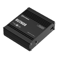 Teltonika RUTM08 Industrial Wired Router, 4 Gigabit RJ45 Ports,128 tag port-based VLANs, PSU included