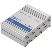 Teltonika RUTX12 - Industrial Dual Modem and Dual SIM CAT6 4G LTE Router/Firewall with Dual Band WiFi 5 802.11ac, GNSS/GPS and Bluetooth LE