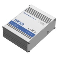 Teltonika TSW200 - Industrial PoE+ Switch, 2x SFP ports, 8x PoE+ ports with speeds up to 1000 Mbps, Power Up to 240 W - PSU excluded