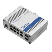 Teltonika TSW210 - Industrial Switch, 2x SFP ports, 8x Gigabit Ethernet ports with speeds of up to 1000 Mbps - PSU excluded (PR3PRAU6)