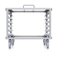 Ubiquiti Toolless Mini Rack 6U-sized Device Rack with a 24-port Blank Patch Panel that Can Be Assembled Without Tools Lockable Casters