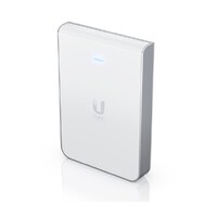 Ubiquiti UniFi Wi-Fi 6 In-Wall Wall-mounted Access Point with a built-in PoE switch.