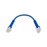 UniFi Patch Cable .22m Blue, Both End Bendable to 90 Degree, RJ45 Ethernet Cable, Cat6, Ultra-Thin 3mm Diameter U-Cable-Patch-RJ45-BL
